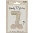balon foliowy cyfra 7 mat stojaca kremowe latte folat 28 dgt