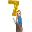 balon foliowy cyfra 7 metaliczny zloty folat 34 dgt