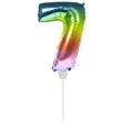 balon foliowy cyfra 7 mini teczowy folat 14 dgt
