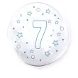 balon foliowy cyfra 7 niebieska transparentny tuban 18 orb