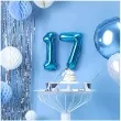 balon foliowy cyfra 7 niebieski partydeco 14 dgt