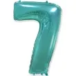 balon foliowy cyfra 7 niebieski tiffany flexmetal 34 dgt