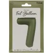 balon foliowy cyfra 7 oliwkowy folat 34 dgt
