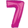 balon foliowy cyfra 7 rozowy amscan 26 dgt