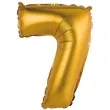 balon foliowy cyfra 7 satynowa zloty godan 14 dgt