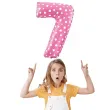 balon foliowy cyfra 7 serduszka rozowy jix 18 dgt