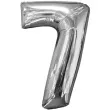 balon foliowy cyfra 7 srebrny amscan 26 dgt