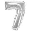 balon foliowy cyfra 7 srebrny oem 16 dgt