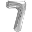 balon foliowy cyfra 7 srebrny partydeco 34 dgt