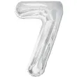 balon foliowy cyfra 7 srebrny unique 34 dgt