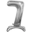 balon foliowy cyfra 7 stojaca srebrny godan 29 dgt