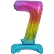 balon foliowy cyfra 7 stojaca teczowy godan 15 dgt