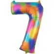 balon foliowy cyfra 7 teczowy amscan 34 dgt