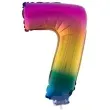 balon foliowy cyfra 7 teczowy funny fashion 16 dgt