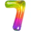 balon foliowy cyfra 7 yummy gummy rainbow teczowy folat 34 dgt