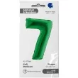 balon foliowy cyfra 7 zielone grabo 14 dgt
