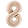 balon foliowy cyfra 8 bezowy ciemny partydeco 34 dgt