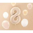 balon foliowy cyfra 8 bezowy ciemny partydeco 34 dgt