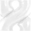balon foliowy cyfra 8 bialy jix 40 dgt