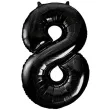balon foliowy cyfra 8 czarny unique 34 dgt