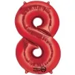 balon foliowy cyfra 8 czerwony amscan 34 dgt