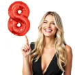 balon foliowy cyfra 8 czerwony funny fashion 40 dgt