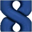 balon foliowy cyfra 8 dekoracja na urodziny osiemnastke granatowy matowy 34 dgt