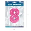 balon foliowy cyfra 8 fuksja partypal 16 dgt