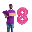 balon foliowy cyfra 8 fuksja partypal 16 dgt