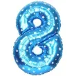 balon foliowy cyfra 8 gwiazdki niebieski oem 16 dgt