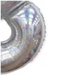 balon foliowy cyfra 8 holograficzna srebrny partypal 40 dgt