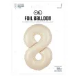 balon foliowy cyfra 8 kremowy 39 dgt