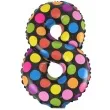 balon foliowy cyfra 8 kropki oem 16 dgt