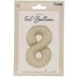 balon foliowy cyfra 8 mat kremowe latte folat 34 dgt