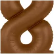 balon foliowy cyfra 8 mat stojaca braz czekoladowy folat 28 dgt