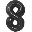 balon foliowy cyfra 8 matowa czarny godan 33 dgt