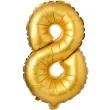 balon foliowy cyfra 8 matowa zloty arpex 36 cali dgt