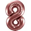 balon foliowy cyfra 8 metaliczny brazowy folat 34 dgt