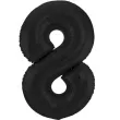 balon foliowy cyfra 8 metaliczny mat czarny folat 34 dgt