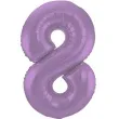 balon foliowy cyfra 8 metaliczny mat fioletowy folat 34 dgt