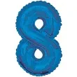 balon foliowy cyfra 8 niebieski unique 34 dgt