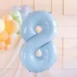 balon foliowy cyfra 8 pastel blekitny partydeco 34 dgt