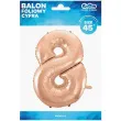 balon foliowy cyfra 8 rozowe zloto godan 45 dgt