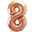 balon foliowy cyfra 8 rozowe zloto partydeco 34 dgt