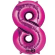 balon foliowy cyfra 8 rozowy amscan 34 dgt