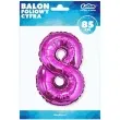 balon foliowy cyfra 8 rozowy godan 34 dgt
