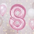 balon foliowy cyfra 8 rozowy jasny godan 36 dgt