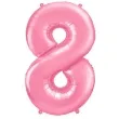 balon foliowy cyfra 8 rozowy jasny partydeco 34 dgt