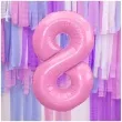 balon foliowy cyfra 8 rozowy jasny partydeco 34 dgt