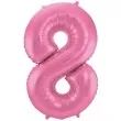 balon foliowy cyfra 8 rozowy mat folat 34 dgt